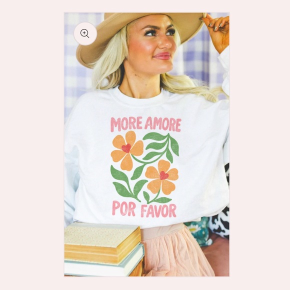 MORE AMORE SWEATSHIRT!!! High quality!!!! Boutique purchase! New!!! M - Picture 3 of 3